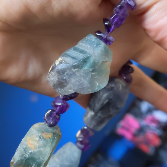 Amethyst and Flourite necklace - Picture 3 of 4
